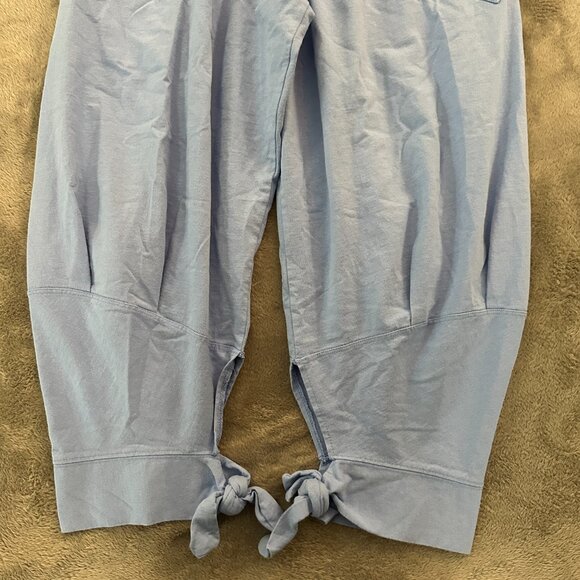 Free People Beach Stunner Pants Women's MEDIUM Blue Egret Harem Festival Boho - Picture 2 of 8
